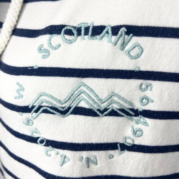 Fat Face Sally Stripe Hoodie Front Pocket w/ Scotland Nautical Embroidery BB138 - Picture 10 of 14